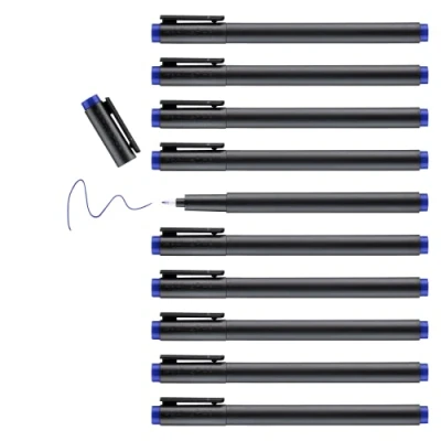 Abbildung von edding 8011 Reinraummarker blau feine Rundspitze 0,6 mm zum Schreiben auf Reinraumpapier, Folien, laminiertem Papier staubarmes Produkt ohne Etikett