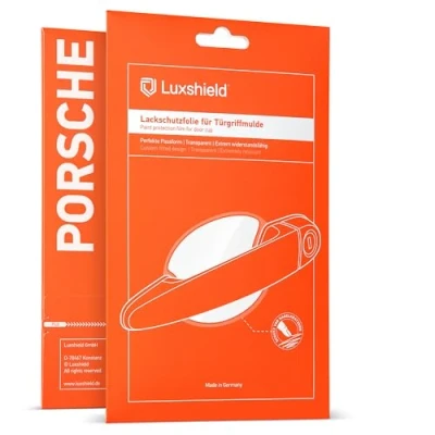 Abbildung von Luxshield Auto Türgriff Schutzfolie Griffmulde für Porsche Macan 1 (I) 95B I 2014 2024 Kratzschutz, Lackschutzfolie Transparent glänzend