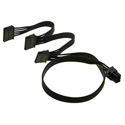 Abbildung von Gintai Austausch des Netzkabels für EIN saisonales Netzteil Modular PCI e 6Pin bis 3 SATA 15Pin