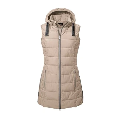 Abbildung von G.I.G.A. DX Damen Steppweste mit abknöpfbarer Kapuze/Funktionsweste in Daunenoptik GW 5 WMN QLTD VST, hellbeige, 38, 41774 000