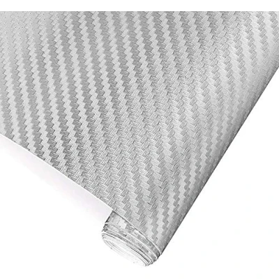 Abbildung von TRIXES Selbstklebende Strukturfolie aus Venyl mit 3D Effekt in Silber 1,52 m x 0,30 für blasenfreies Auftragen im Innen und Aussenbereich