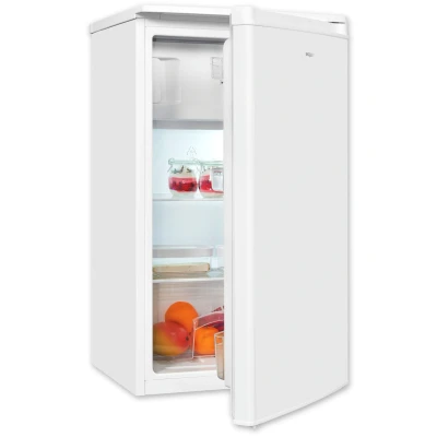 Abbildung von Exquisit Kühlschrank KS117 3 041E weiss 81 L Volumen mit Gefrierfach freistehend LED Gemüsefach Freistehender