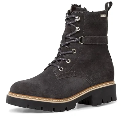 Abbildung von Tamaris Damen Schnürstiefel gefüttert Blockabsatz Winter; ANTHRACITE/grau; 39 EU