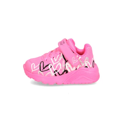 Abbildung von Skechers Sneaker »UNO LITE«, Klettschuh mit bunten Herzen, Größenschablone zum Download