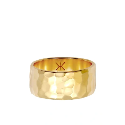 Abbildung von Kuzzoi Hammered Vintage LOOK Ring goldcoloured, Herren, Größe: 62, Gold coloured