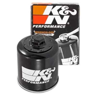 Abbildung von K&amp;N Powersports Ölfilter Patrone 55x78mm kompatibel mit Piaggio, Aprilia, Derbi, Gilera, Italjet, Peugeot, Adiva, Malaguti (KN 183) Rot