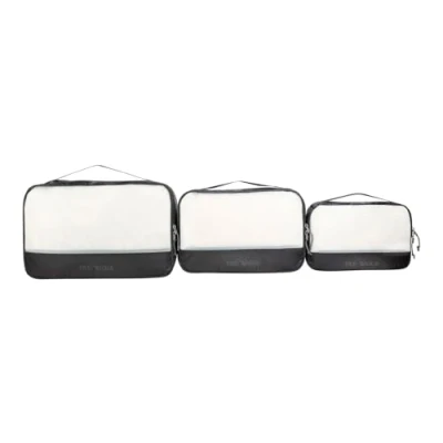 Abbildung von Tatonka Packwürfel Mesh Bag Set (3 Stück) Drei leichte Netztaschen in unterschiedlichen Größen zum übersichtlichen Verpacken des Reisegepäcks im Koffer oder Reiserucksack (black)