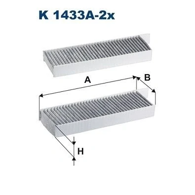 Abbildung von Innenraumfilter FILTRON K 1433A 2X