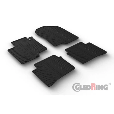 Abbildung von Gledring 0420 Fußmattensatz Gummi vorne und hinten 4 schwarz 750mm 550mm