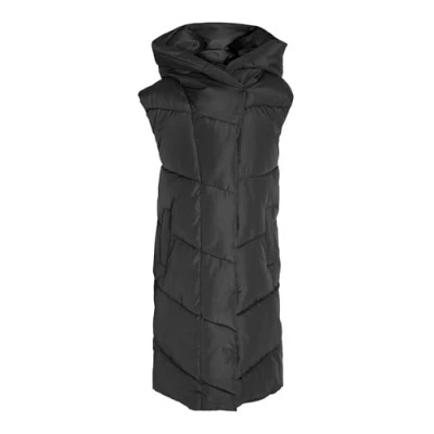 Abbildung von NOISY MAY Damen NMTALLY L/S Long Vest NOOS Steppweste, Black, M