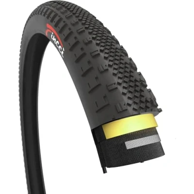 Abbildung von Fincci 700 x 38c 40 622 Gravel Faltbar Reifen mit 1 mm Pannenschutz für Elektrisches Straße MTB Mountainbike Hybrid Tourenrad Fahrrad