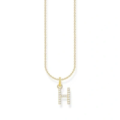 Abbildung von THOMAS SABO Kette mit Anhänger »Buchstabe, KE2240 KE2265 051 14 L45V, 414 L45V«, Zirkonia (synth.)