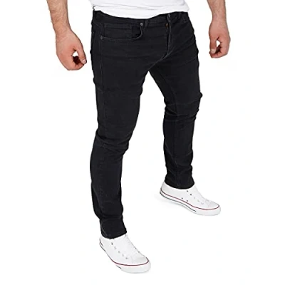 Abbildung von WOTEGA Alistar Jeans Herren Stretch Hosen Jeanshosen Slim Fit, Schwarz (Black Meteorite 2R194008), W33/L34