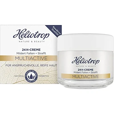 Abbildung von Heliotrop Anti Aging Gesichtscreme für anspruchsvolle, reife Haut, Gesichtspflege mit Hyaluronsäure und Ginkgoextrakt, Multiactive 24h Creme, 1 x 50 ml