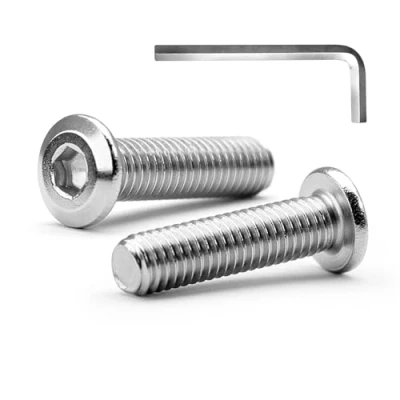 Abbildung von MINHER 10 Sätze M4 x 30mm Schrauben,Flachkopfschrauben, A2 V2A Edelstahl Flachkopf Innensechskantschrauben für Möbel(mit Innensechskantschlüssel)