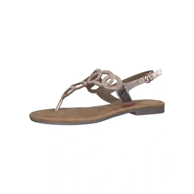 Abbildung von Tamaris Damen Zehentrenner Sandalen 1 28125 42 Goldfarben, Groesse:36 EU
