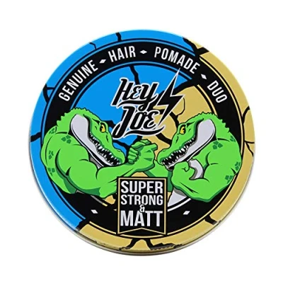 Abbildung von HEY JOE! Genuine Haar Pomade Herren Duo 100 ml 2 in 1 Dose mit Haarpomade Männer [ Extra Starkem Halt + Mattem Finish ] Professionelle Haarstyling Produkte