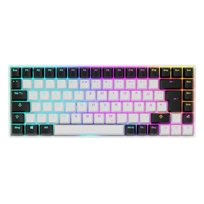 Abbildung von Sharkoon Skiller SGK50 S3 Weiß, RGB Gaming Keyboard, Gateron Brown, 75% Layout