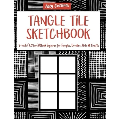 Abbildung von Tangle Tile Sketchbook: 3 Inch (7.62 cm) Blank Squares for Tangles, Doodles, Arts &amp; Crafts (Arty Outlines)