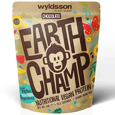 Abbildung von Veganes Proteinpulver, Power Mischung Nur natürliches Pflanzeneiweiß mit Früchten und Pflanzenstoffen Reich an Eisen, Magnesium Zink, frei von Gluten, Milchprodukten Laktose