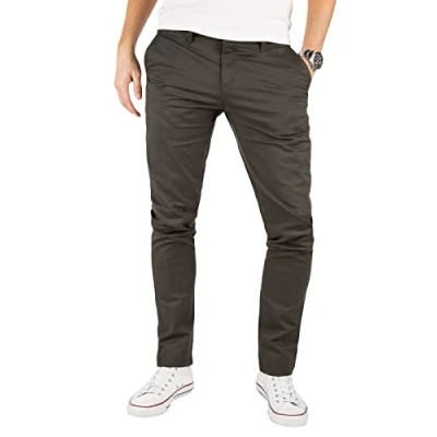 Abbildung von Yazubi Grüne Chino Herren Hose Business Chinohosen Für Männer Mit Stretch Kyle by Yzb Jeans, Grün (Dusky Green 4R170517), W31/L30