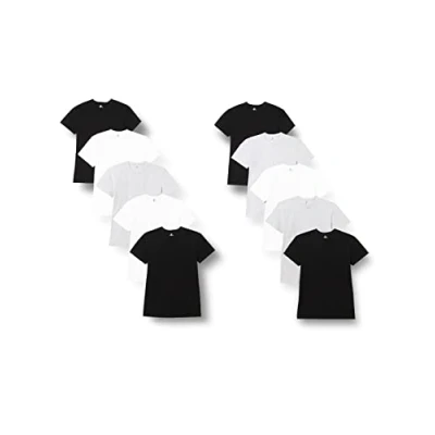 Abbildung von Lower East Basic Rundhals T Shirts für Herren (5er Pack 10er Pack) aus 100% Baumwolle I Shirt Herren, in vielen Farben, Mehrfarbig, S