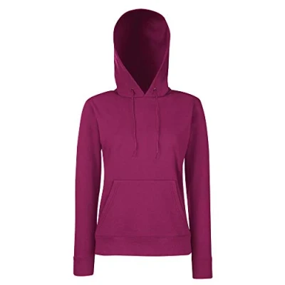 Abbildung von Fruit of the Loom Classic Lady Fit Kapuzenpullover &#039;Hooded Sweat&#039; XS,Burgundy