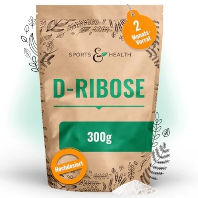 Abbildung von D Ribose Pulver In Großer 300g Vorratspackung Mit Extra Dosierlöffel Aus Natürlichen Rohstoffen Vegan