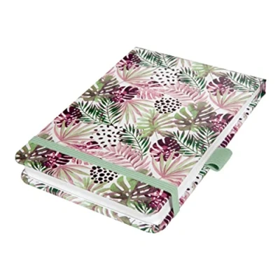 Abbildung von SIGEL JN354 Notizblock Jolie, Mintpink Jungle Fever, A6+, Dot Lineatur, Hardcover, 79 Blatt, aus nachhaltigem Papier