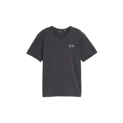 Abbildung von TOM Tailor Tshirt print, Herren, Größe: Small, Tarmac grey
