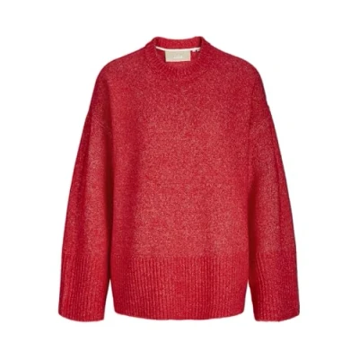 Abbildung von JJXX Jxollie Diverse CREW NECK Strickpullover, Damen, Größe: XL, Racing red