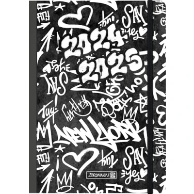 Abbildung von BRUNNEN Schülerkalender (2024/2025) „Graffiti“, 2 Seiten = 1 Woche, A5, 208