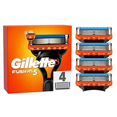 Abbildung von Gillette Fusion 5 Rasierklingen, 4 Ersatzklingen für Nassrasierer Herren mit fach Klinge