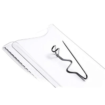 Abbildung von Durable Namensschild mit Nadel, 54 x 90 mm, transparent, Packung à 10 Stück, 860419