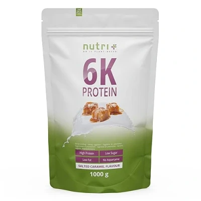 Abbildung von Nutri + Eiweißshake Salted Caramel 1 kg Proteinkonzentrat Karamell Eiweiß Pulver Proteinshake 1000 g Protein ohne Milch, Whey &amp; Laktose Eiweißisolat