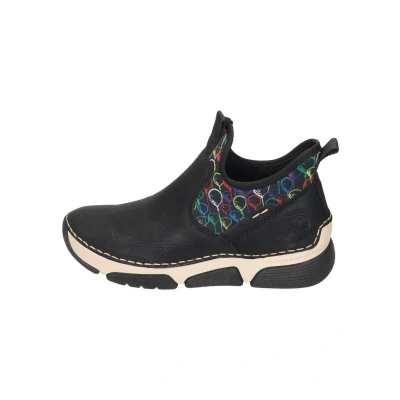 Abbildung von Rieker Damen Slip On Sneaker 45957, Frauen Halbschuhe,Freizeit,sportlich,straßenschuhe,Strassenschuhe,Sportschuhe,schwarz (00),39 EU / 6 UK