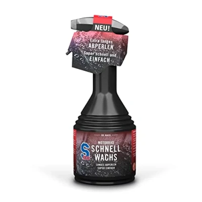 Abbildung von Dr. Wack S100 Motorrad Schnellwachs 500 ml I Premium Wachs Für monatelangen Abperl Effekt, Glanz &amp; Lackschutz alle Lacke Kunststoffe Hochwertige Motorradpflege, 2440, Schwarz