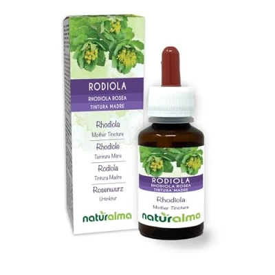 Abbildung von Rosenwurz (Rhodiola rosea oder Sedum roseum) Wurzeln Alkoholfreier Urtinktur Naturalma Flüssig Extrakt Tropfen 60 ml Nahrungsergänzungsmittel Veganer