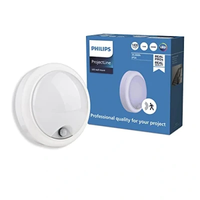 Abbildung von Philips Projectline Wandleuchte, rund, 1400lm, 4000K, mit Sensor, weiß