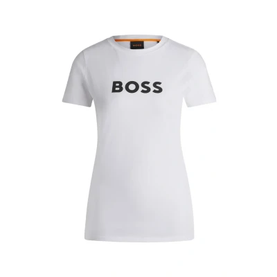 Abbildung von BOSS Elogo Tshirt print, Damen, Größe: XS, White