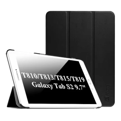 Abbildung von Fintie Hülle für Samsung Galaxy Tab S2 9.7 T810N / T815N T813N T819N 24,6 cm (9,7 Zoll) Tablet PC Ultra Schlank Ständer Cover Schutzhülle mit Auto Schlaf/Wach Funktion, Schwarz