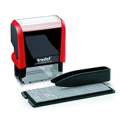 Abbildung von Trodat Textilstempel zum Selbst Setzen Printy 4911, Abdruck Schwarz, 3 Textzeilen 51 49611, 24 x 15 2 cm