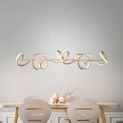 Abbildung von JUST LIGHT Pendelleuchte »CURLS«, 4 flammig, Leuchtmittel LED Board fest integriert, LED, dimmbar, Simply Dim, Memory, nach Trennung vom Netz