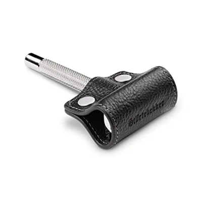 Abbildung von Störtebekker® Premium Rasierhobel Schutz hochwertig verarbeiteter Klingenschutz aus echtem Rindsleder geeignet für alle Rasierer und Geschenkidee Razor Blade Protection