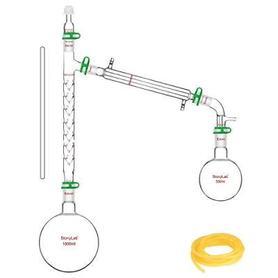 Abbildung von stonylab Vakuum Destillationsapparat, 13 Stück Chemie Labor Glaswaren Kit 24/40 Borosilikatglas Destillation Ausrüstung Vacuum Distillation Apparatus für Extraktion Trennung Reinigung