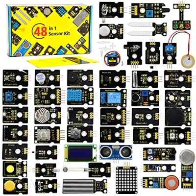 Abbildung von KEYESTUIDO 48 in 1 Sensormodul Bausatz Kompatibel mit Arduino IDE Anleitung Programmieren und Elektronik Lernen für Projekte (Keine Controller Karte enthalten)