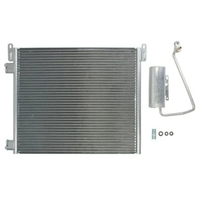 Abbildung von NRF EASY FIT 35741 Klimakondensator mit Dichtungen Trockner 11,8 8,6 Aluminium 425 SAAB: 9 3 Saloon, Estate, OPEL: Vectra C Saloon