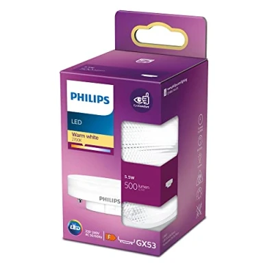Abbildung von Philips LED Classic GX53 Lampe, 5.5W, Reflektor, warmweiß, Weiß