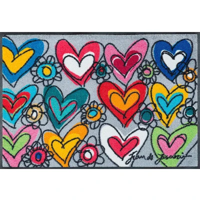 Abbildung von wash+dry Fußmatte, With Love, all things are possible 50x75 cm, innen und außen, waschbar