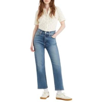 Abbildung von Levi&#039;s Damen Ribcage Straight Ankle Light Indigo Flat Finish, Elevated Taste, 23W / 27L